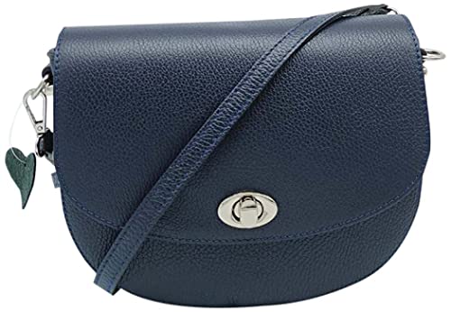 Puccio Pucci Femme Trlbc100056 Sac en cuir, Bleu Marin, 25x20x10 cm EU
