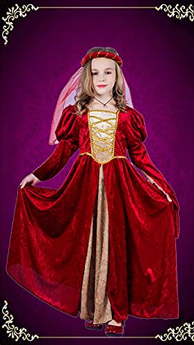 Pgond Girl's Renaissance Halloween Fancy Dress Costume (7-9) #TOP4