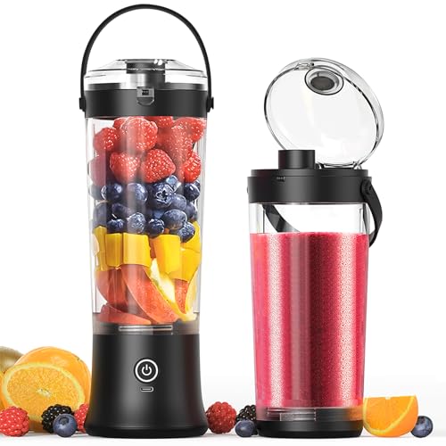 Licuadora portátil para batidos y smoothies,TOPESCT 500ml mini licuadora personal recargable por...