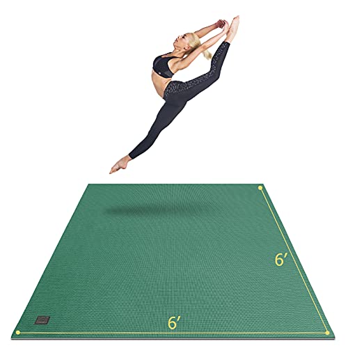 GXMMAT Large Yoga Mat 6'x4'/6'x6'/7'x5'(7mm/9mm), Extra Thick Workout Mats for Home Gym Flooring,Ultra Comfortable Non-Slip Quick Resilient Barefoot Wide Exercise Mat for Pilates,Stretching,Meditation by Gxmmat - Used condition - US$60.30