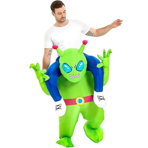 LUVSHINE Alien Kostüm, Lustiges Aufblasbares Kostüm, Dickes 210T Polyester, Halloween Kostüm, Weihnachtskostüm, Geburtstagsfeier, Karneval (L-Erwachsene)