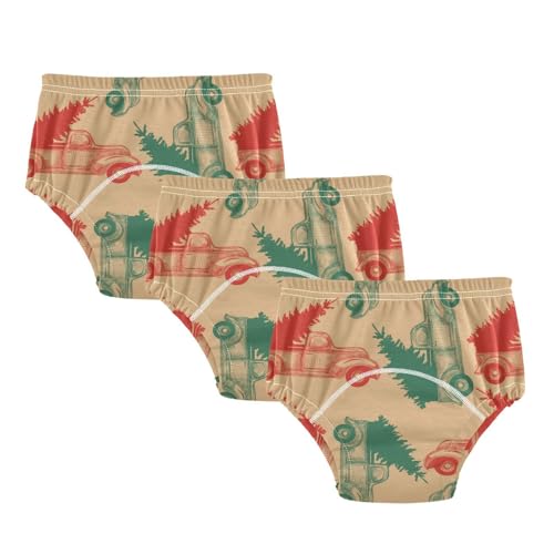 Caihoyu Ropa interior de entrenamiento para dormir para niñas pequeñas, ropa interior reutilizable para mojar la cama, ropa interior de entrenamiento para ir al baño para niños pequeños, Camión de