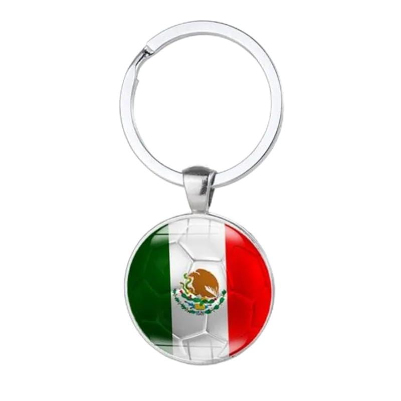 Art Attack Mexican Flag Football Keychain - Silver, 2.5x2.5 Cm, Soccer Fan Accessory - View #4