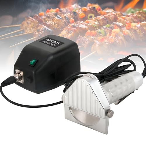 Electric Kebab Knife, 80W Handheld Shawarma Slicer with 2 Blades, 0-6mm Slicing Thickness, Stainless Steel Kebab Knife, for Restaurants, Roast Meat Shops, Snack Bars