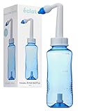 ECLAT Nasal Rinse Bottle - Gentle Pressure Nasal Irrigation, Total Control Smart Auto Flow On/Off Valve, BPA-Free Nose Wash Cleaner Sinus Clearer for Kids & Adults (300mL, Bottle Only)