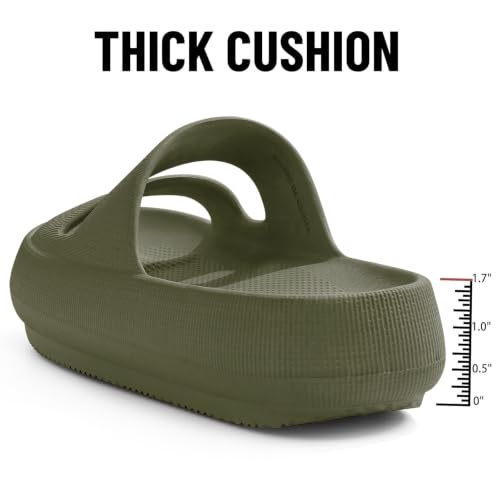 Image of shevalues Orthopedic Slide Sandals for Women with Arch Support Pillow Soft Recovery Slip on Sandals Lightweight Summer Cloud Slippers for Plantar Fasciitis