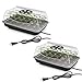 iPower Heating Seed Starter Germination Kit Seedling Propagation Tray with Heater and 5in Vented Humidity Dome, 2-Pack, Black&Transparent