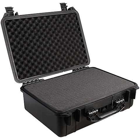 Duratool D03133 Black Water Resistant Case with Foam Insert - 357mm x 470mm x 176mm Cover