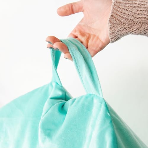 Big Joe Milano Bean Bag Chair for Kids, Teens, Adults, Mint Plush, Ultra-Soft Polyester, Lightweight Seat for Reading Nook and Gaming, 2.5 Foot Refillable