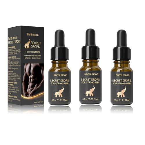 Aceite Esencial de Masaje para Hombres, Esencia de Cuidado íntimo para Hombres, Tratamiento de Masaje para el Cuerpo Masculino para Aumentar la Vitalidad, la Fuerza y la Longevidad (3PC)