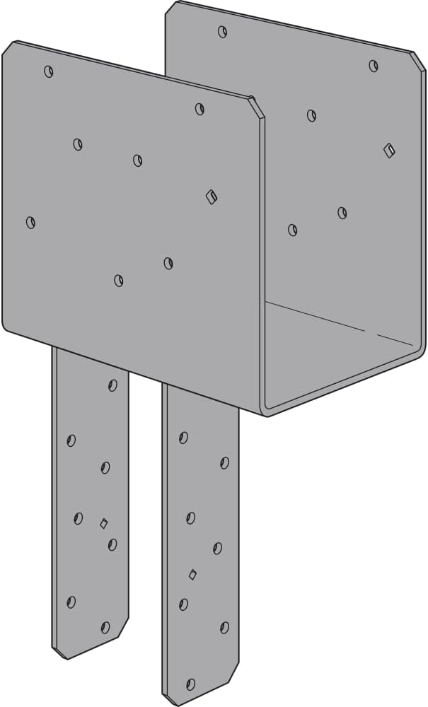 Simpson Strong-Tie ECCQ64SDS2.5 - End Column Cap Quick-Install for 6X Beams & 4X Posts with SDS Screws, Heavy-Duty Framing Bracket for Structural Support in Home Improvement Projects