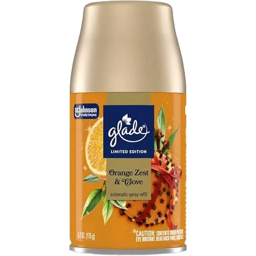 Glade Automatic Spray Refill, 6 Pack, Orange Zest & Clove Scent, Home Fragrance Refill Can, 6.2 oz - image 2