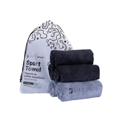 La mejor selección de Toallas de Microfibra Walmart los 10 mejores. 41 B Life Kit 5 Toallas de Microfibra Deportivas | Súper Absorbentes y de Secado Rápido | Color Negro/Gris | Fácil de Transportar | para Gym y Natación.