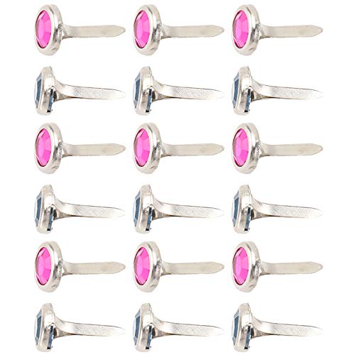 Amosfun 100Pcs Mini Brads Heart Metal Scrapbooking Brads Paper Fasteners For Diy Crafts 8X15Mm (Random Color) #TOP1