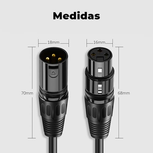 Cabo XLR Microfone Balanceado Macho Fêmea 75cm CableTime