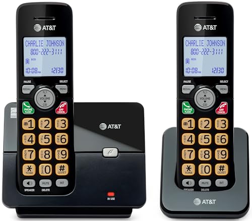 Image of AT&T EL1121-21 2-Handset DECT 6.0 Cordless Landline Phone with Caller ID, Full-Duplex Speakerphone, Backlit Display & Keypad - Quiet & ECO Mode
