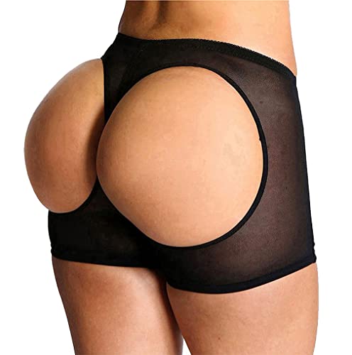 FOCUSSEXY Women's Body Shaper Butt Lifter Control Panties Black