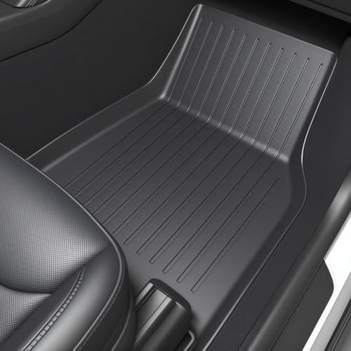 SUPER LINER Tesla Model Y Juniper 2025 2026 Floor Mats & Cargo Liners Full Set 10 PCS Extra-Thick TPE CabinProtect for 5-Seater | All-Weather Pet & Child-Friendly Accessories(Not for Standard)