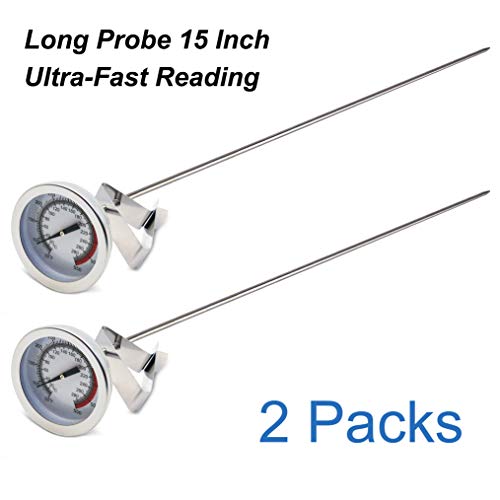 KT THERMO Cooking Thermometer for Deep Fry with 15'' Stainless Steel Food Grade