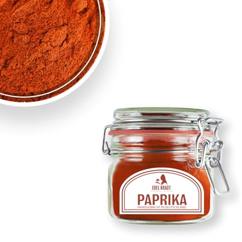Paprika edelsüß BIO 125g im Premium Drahtbügelglas | EDEL KRAUT - 100% naturreines BIO Paprikapulver - PREMIUM Paprikagewürz - organic sweet pepper powder - ohne jegliche Zusatzstoffe