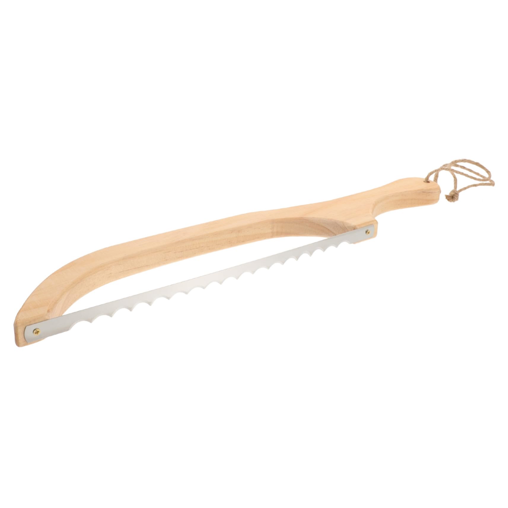 KICHOUSE Stainless Steel Serrated Blade Wooden Handle Bread Slicer Knife for Homemade Bread Cakes