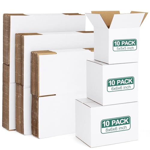 Eupako 30 Pack Small Shipping Boxes Assorted Sizes