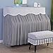 Piano Dustproof Cover, Piano Cover Upright, Embroidery Lace Quilting Process Cloth for Electronic Pianos and Upright Pianos, Home Use(Gray,D(35 * 57))