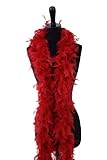 WGI 6' 40g Adult Feather Boa, Red