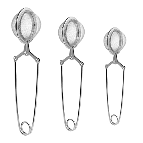 Snap Ball Tea Strainer Stainless Steel Tea Infuser Filter with Handle