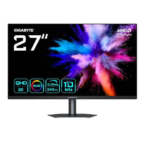 Gigabyte GO27Q24 27” Monitor Gaming OLED 2K QHD - 2560 x 1440,...