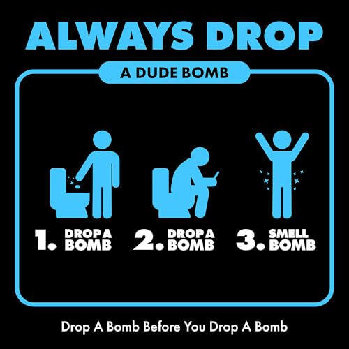 dude bombs - toilet stank eliminator - 1 pack 40 pods - fresh scent 2-in-1 stank eliminator  toilet bowl freshener - refreshing blend of lavender cedar lime and eucalyptus