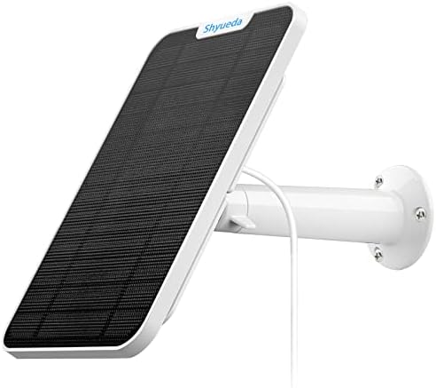 [Updated Version] 4W Solar Panel Charging Compatible with Arlo Pro 3/Pro 4/Ultra/Ultra 2/ Floodlight only , with 13.1ft Waterproof Charging Cable, IP65 Weatherproof ,Includes Secure Wall Mount(1-Pack)