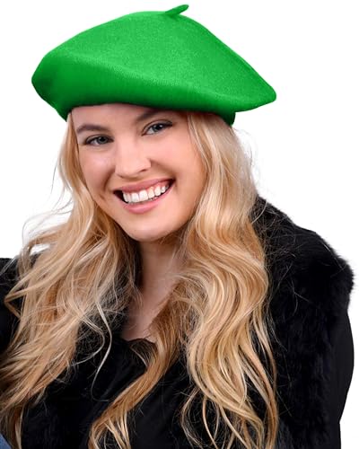 Image of Parquet Solid Color French Beret Hat. Classic French, Casual and Chic Lightweight Cap for Women