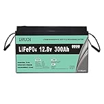 LiFePO4 Battery 12V 300Ah Lithium Leisure Battery, Lithium Iron Phosphate Battery Instead of car AGM Battery or deep Cycle Battery, Suitable for Energy Storage Systems, photovoltaic Systems, etc.