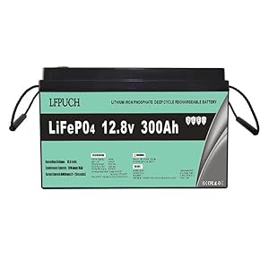 12V 300Ah LiFePO4-Batterie, Lithium-Eisenphosphat-Batterie anstelle einer AGM-Autobatterie oder einer Deep-Cycle-Batterie, für Wohnmobile, Boote, Solaranlagen, Camping im Freien usw.