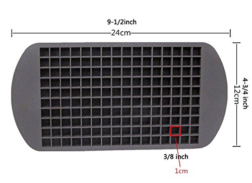 Molde de silicona para cubitos de hielo mini 160 bandejas miniatura 2