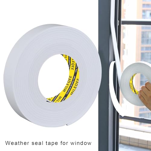 Image of Single-Sided Adhesive Foam Tape EVA White,0.8in x 16.4FT | Multipurpose Sponge Sealing Strip Window Door Insulation Table Edge Protector Wall Bumper Guards
