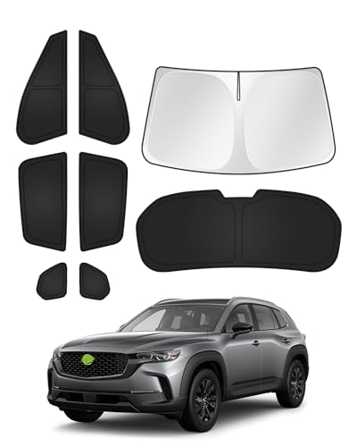 Sunshades for Mazda CX-50 2023-2025 2026 CX50 Accessories Windshield Sun Shade Side Rear Window Shade Cover Sun Visor Shield Privacy Protection for Camping Keep Vehicle Cool Black 8PCS