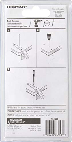 Hardware Essentials 851393 Hinge Hasp Zinc 3" #TOP2