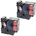 Produktbild 2 Kassetten D1 45807 schwarz auf rot 19mm x 7m Schriftband kompatibel für DYMO LabelManager LM 100 150 160 200 210D 260 280 300 350 350D 360D 400 420P 450 500TS PC PC2 PnP LabelWriter LW 400 450 Duo
