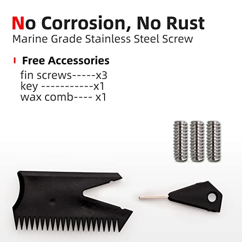 image for Abahub Surfboard Thruster Fins Set, Compatible with Future Style Fin B