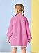Haloumoning Kids Girls Open Front Cardigan Sweaters Long Sleeve Cable Knit Fashion Clothes with Pockets 5-14 Years Rose Red