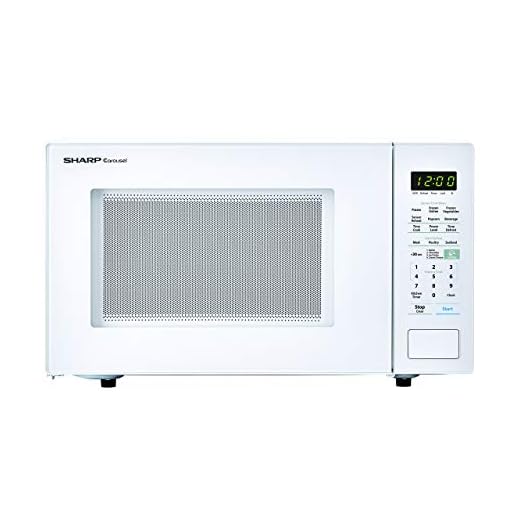 SHARP White Carousel 1.4 Cu. Ft. 1000W Countertop Microwave Oven (ISTA 6 Packaging), Cubic Foot, 1000 Watts (Renewed)