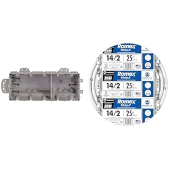 Southwire 5 Gang Depth Adjustable Heavy Duty Multi Mount Box with 14/2 ...