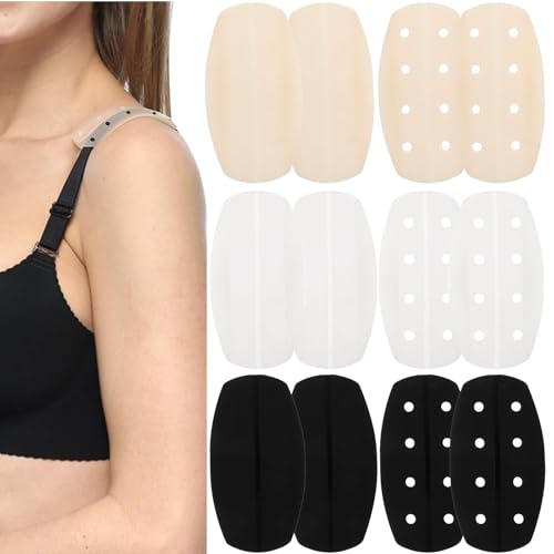 starfa lab 12pcs Silicone Bra Strap Cushions,Anti Slip Shoulder Pads for Women, Soft Gel Strap Holders to Prevent Slipping and Minimize Discomfort,3 Colors