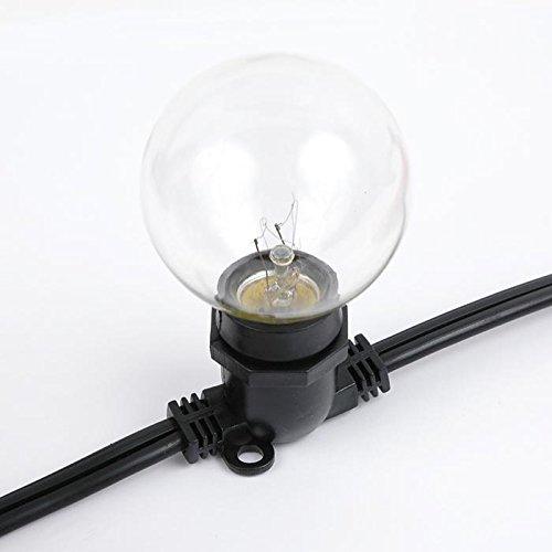 Novelty Lights C9/E17 Outdoor Globe String Lights – Outdoor Patio Party Pergola Garden Backyard Light Set – Heavy Duty Market Café Commercial Grade – Black Wire - 25 Feet #TOP4