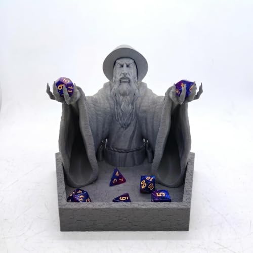 Wizard Dice Tower Set with Tray Tabletop RPG Gaming Sorcerer Dice Roller