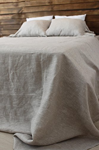Linen Sheet Set 4 Piece - Essential Bed Sheets in Natural Linen Color, Green, Blue, Grey Colors - Linen Essentials