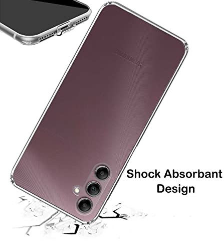 Image of Transparent Soft Silicone TPU Flexible Back Cover Compatible with Samsung Galaxy A14 5G and Screen Guard