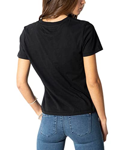 Tommy Jeans TJW Regular Jersey C Neck Kurzarm Strickoberteile Damen, Schwarz (Black), S – Ansicht 2